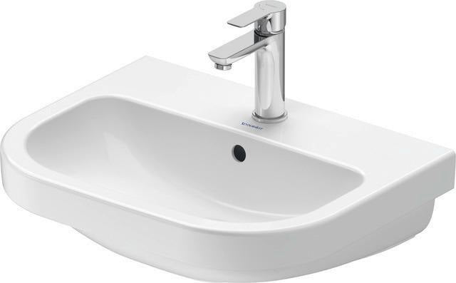 Duravit D-Code Waschtisch 550x430mm weiß mit Überlauf und HygieneGlaze