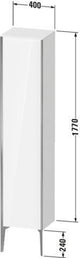 DURAVIT Hochschrank XViu 1770 mm Eiche Schwarz matt mit Tip-on und Soft-Close