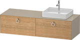 Duravit Waschtischunterbau White Tulip 1600 mm Eiche Nussbaum links – Design von Philippe Starck