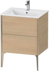 DURAVIT XViu Waschtischunterbau bodenstehend 610 mm, 2 Auszüge, weiß matt – Tip-On & Soft-Close
