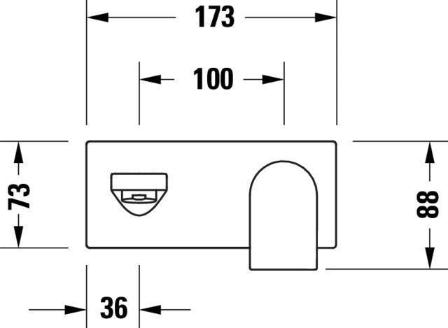 DURAVIT Tulum by Starck Einhebel-Waschtischmischer Unterputz Chrom 171 mm