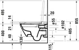 DURAVIT SensoWash D-Neo Kompakt Dusch-WC, weiß, 378x575x405mm, wandhängend, ohne Spülrand