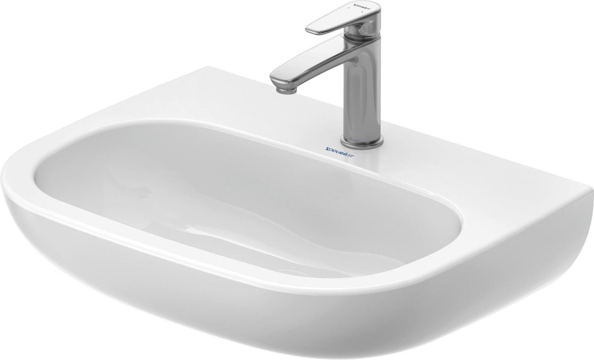 Duravit Waschtisch D-Code 600 mm weiß, wandhängend, 1 Hahnloch, ohne Überlauf