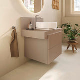 Duravit Balcoon Konsole 800x370x550 mm mit mittigem Ausschnitt, Elfenbein Matt