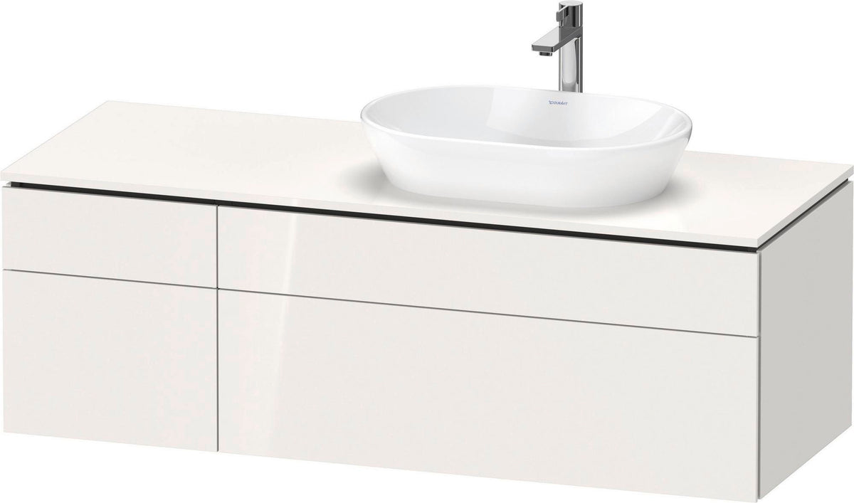Duravit L-Cube Waschtischunterbau 1420 mm Taupe supermatt mit Tip-on und Soft-Close