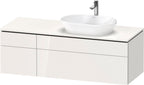 weiß hochglanz / Mitteldichte Faserplatte (MDF) / 2 Schubkästen, 2 Auszüge