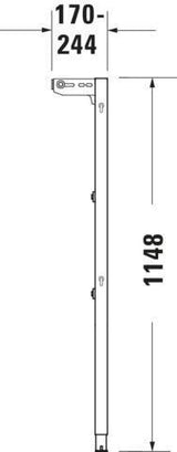 Duravit DuraSystem Erweiterungselement 238 x 1148 mm – selbsttragend, verzinkter Stahl