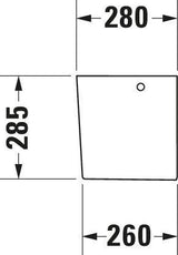 Duravit No.1 Halbsäule Weiß 280x175x290 mm – Wandhängende Keramik-Halbsäule
