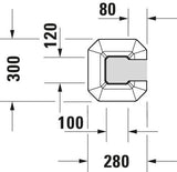 DURAVIT Standsäule Serie 1930 Weiß 296x300x630 mm aus Sanitärkeramik