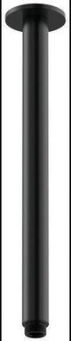 DURAVIT Brausearm Decke L325mm rund Schwarz Matt – Messing, 1/2 Zoll, mit Rosette