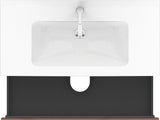 Duravit L-Cube Waschtischunterbau 1020 mm taupe matt – wandhängend, 2 Schubkästen, Tip-On