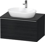 DURAVIT D-Neo Konsolenwaschtischunterbau 800 mm betongrau matt mit Bronze-Griff und Soft-Close-Auszug