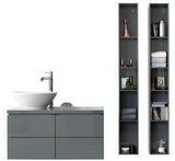 Duravit L-Cube Regalelement 180x180x1400 mm vertikal, 5 Fächer, amerikanischer Nussbaum