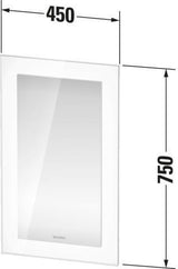 DURAVIT White Tulip Spiegel 750x450mm mit Beleuchtung, Sensorschalter & Dimmfunktion – Design von Philippe Starck