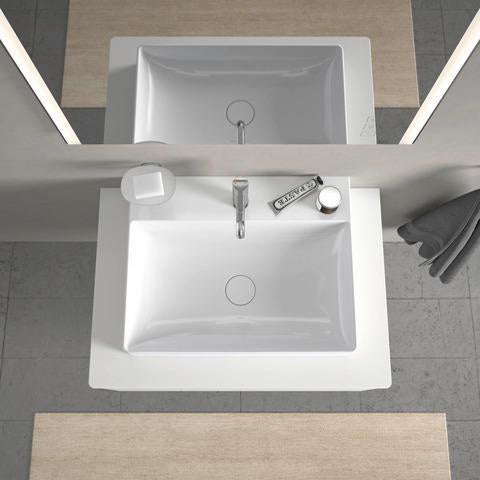 DURAVIT XSquare Waschtischunterbau 800 mm wandhängend Weiß Matt mit 2 Schubkästen
