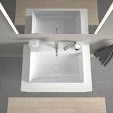 DURAVIT XSquare Waschtischunterbau 800 mm wandhängend Weiß Matt mit 2 Schubkästen