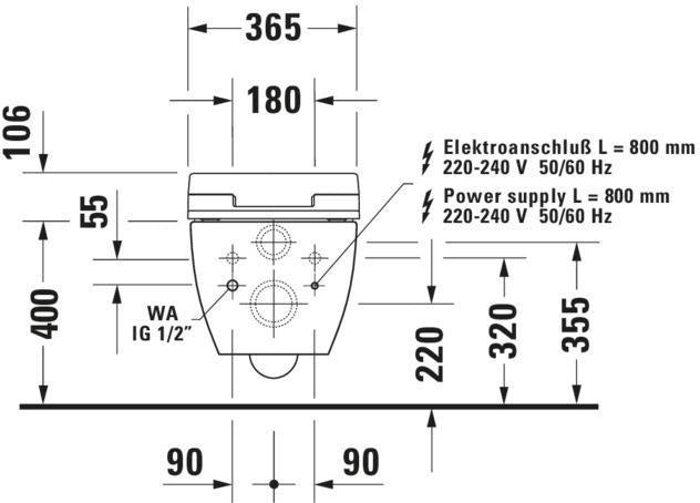 DURAVIT SensoWash Slim Dusch-WC-Sitz für Happy D.2 – mit Fernbedienung & Durchlauferhitzer