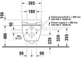 DURAVIT SensoWash Slim Dusch-WC-Sitz für Happy D.2 – mit Fernbedienung & Durchlauferhitzer