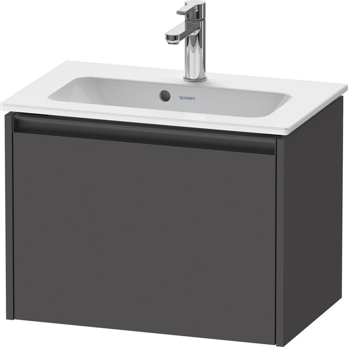 DURAVIT Ketho.2 Waschtischunterbau 610 mm betongrau matt mit Soft-Close-Auszug