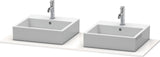DURAVIT XSquare Konsole 1400 mm betongrau matt mit zwei Ausschnitten für Doppelwaschtisch