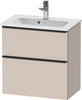 Duravit D-Neo Waschtischunterbau 610 mm betongrau matt mit Soft-Close und Bronze-Griff