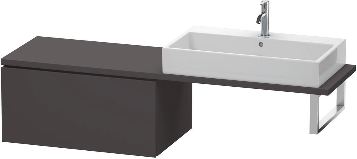 DURAVIT L-Cube Unterschrank für Konsole 820 mm, 1 Auszug, Weiß Matt, Tip-on