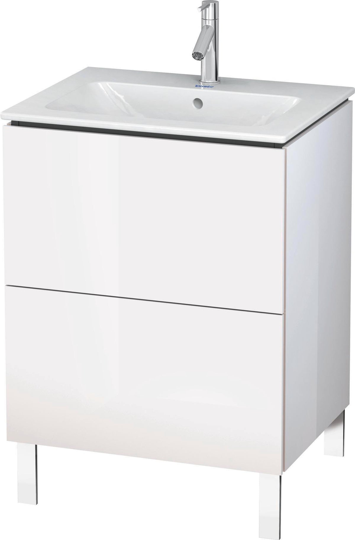 DURAVIT L-Cube Waschtischunterbau 481x620x704mm 2 Auszüge Amerikanisch Nussbaum