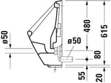 DURAVIT Design Classics Urinal Utronic mit Batteriebetrieb, ohne Fliege, weiß