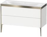Duravit XViu Möbelwaschtisch-Set 1200 mm mit Unterschrank Nussbaum und Keramik-Waschtisch