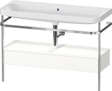 Duravit Waschtischset Happy D.2 Plus 1175x490mm Taupe Supermatt Ein Hahnloch