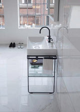 DURAVIT DuraSquare Metallkonsole höhenverstellbar mit Handtuchhalter links/rechts Chrom