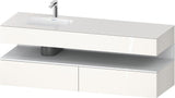 DURAVIT Qatego Studio F. A. Porsche Einbauwaschtisch mit Konsolenwaschtischunterbau 1600 mm Weiß Matt