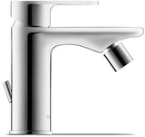 DURAVIT B.3 Einhebel-Bidetmischer mit Zugstangen-Ablaufgarnitur, chrom, 128 mm Ausladung