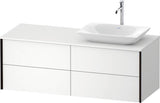 Duravit XVIU Waschtischunterbau 1400x550mm Champagner Matt mit Konsolenplatte und 4 Schubkästen