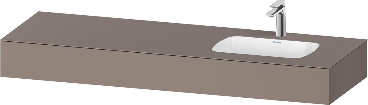 DURAVIT Qatego Einbau-Waschtisch mit Konsole 1600x550x170mm Hochglanz Matt Weiß
