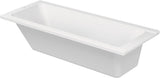 DURAVIT D-Code Badewanne 1700x750 mm Einbau, Mittelablauf, 1 Rückenschräge, Weiß