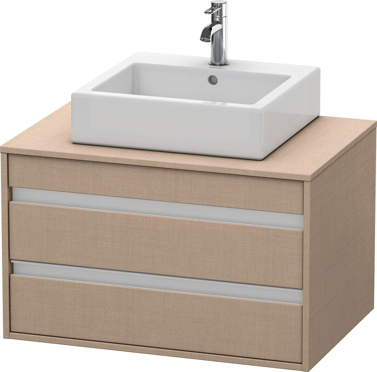 Duravit Ketho Waschtischunterbau 800 mm wandhängend, 2 Schubkästen, basalt matt