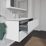 Duravit L-Cube Waschtischunterbau 1220 mm taupe matt mit 2 Schubkästen und Tip-On-Technik