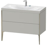 DURAVIT XViu Möbelwaschtischset 1000 mm mit Unterschrank Nussbaum und Keramikwaschtisch