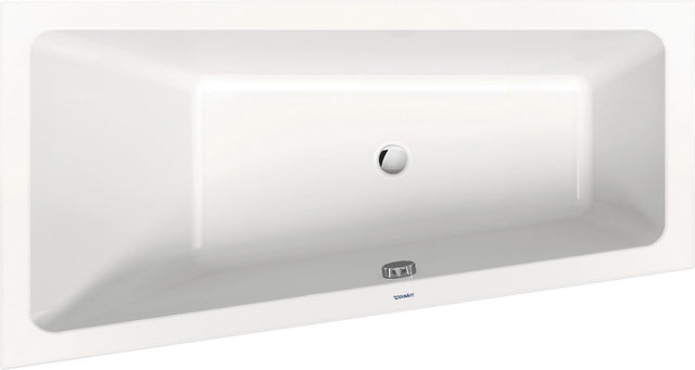 Duravit No.1 Badewanne 1500x800 mm Trapezform mit 1 Rückenschräge Weiß Einbauwanne