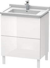 Duravit L-Cube Waschtischunterbau 469x670x712 mm taupe matt – 2 Auszüge, Tip-On, für Starck 3