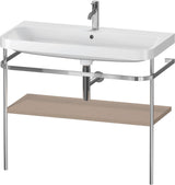 Duravit Happy D.2 c-shaped Waschtischset mit Metallkonsole, 975 mm, Taupe