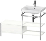 Duravit Happy D.2 Plus Waschtischunterbau 1200x490mm mit Metallkonsole, supermatt – bodenstehend, seitlicher Anbau links