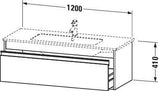 DURAVIT Ketho Waschtischunterbau 1200 mm Weiß Matt mit 1 Auszug und Soft-Close