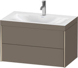 DURAVIT XViu c-bonded Waschtischset 800 mm wandhängend mit 2 Schubkästen und Tip-on-Technik