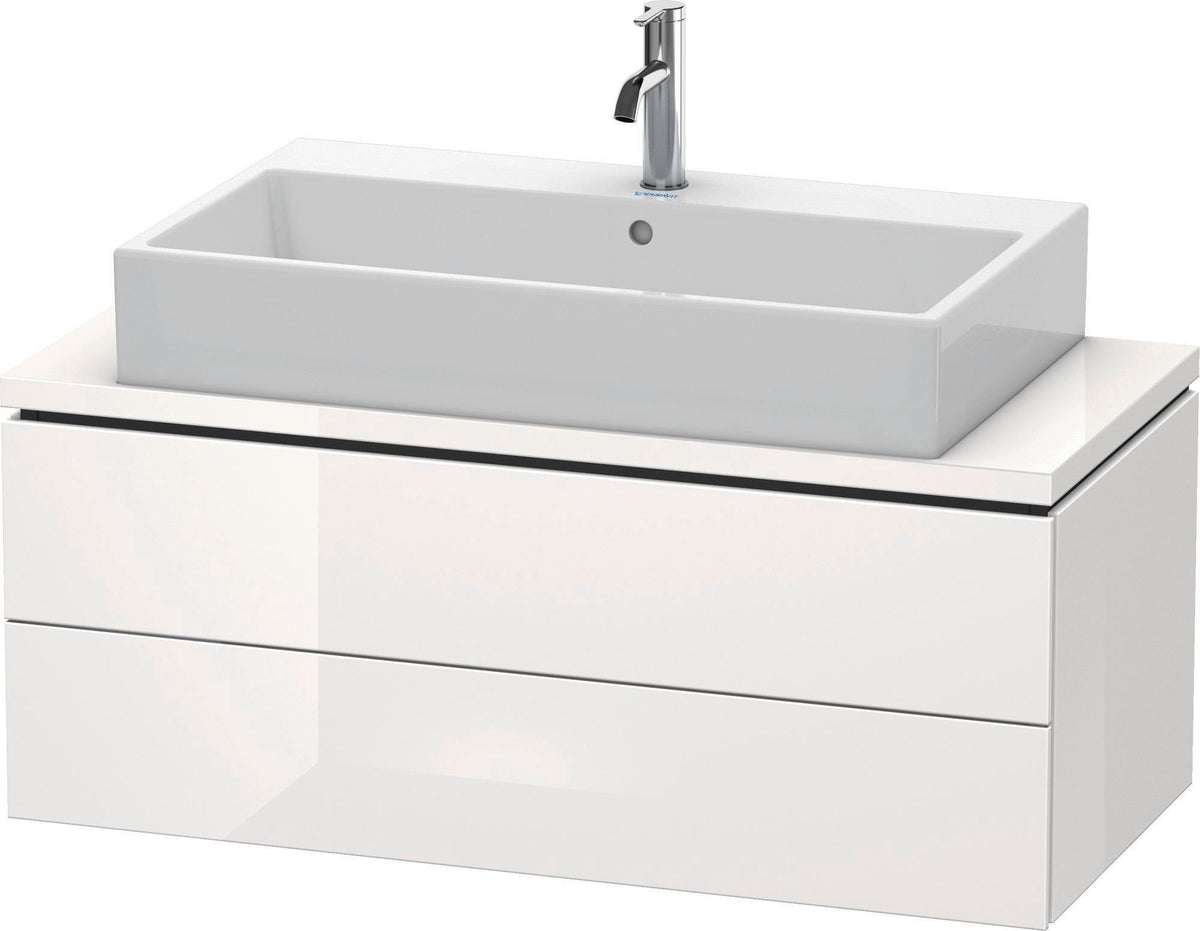 DURAVIT L-Cube Konsolenwaschtischunterbau 1020 mm betongrau matt, 2 Schubkästen, Tip-On
