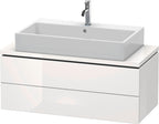 weiß hochglanz / Mitteldichte Faserplatte (MDF) / 2 Schubkästen