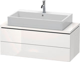 DURAVIT L-Cube Konsolenwaschtischunterbau 1020 mm betongrau matt, 2 Schubkästen, Tip-On