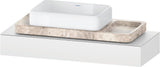 DURAVIT Qatego Konsole 1200 mm, wandhängend, weiß matt, 1 Ausschnitt, Studio F. A. Porsche