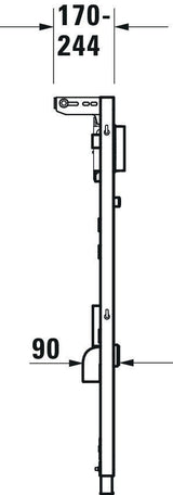 Duravit DURASYSTEM Urinal-Element 500 x 1148 mm für UP-Druckspüler, Trockenbau, vormontiert